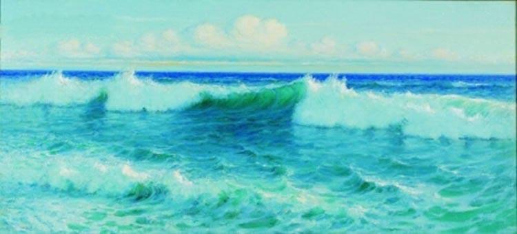 Lionel Walden Breaking Waves, oil painting by Lionel Walden oil painting image